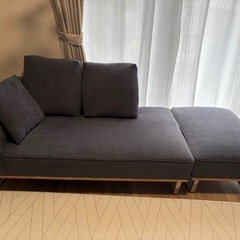 【7/19（土）引き取り可能な方】2人掛けソファ ネイビー