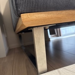 【7/19（土）引き取り可能な方】2人掛けソファ ネイビーの画像