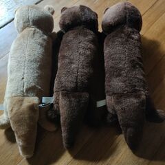 カワウソぬいぐるみ3点の画像