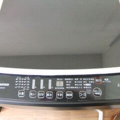 Hisense 全自動洗濯機 5.5kg HW-G55E7KK 2021年製 説明書付き 中古の画像