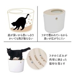 飛び散らない猫トイレ【スコップ付き】の画像