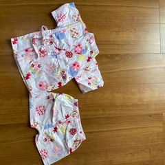 甚平 甚兵衛 じんべえ ピンク 80 クロワッサンスベべの画像