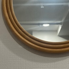 木製　ウォールミラー　の画像