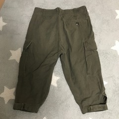 メンズ　Mサイズ　七分丈　カーキ　パンツの画像