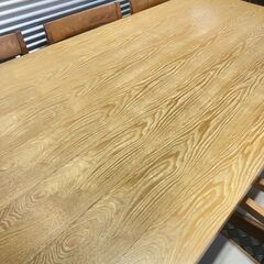 店頭引き渡し 中古 あずま工芸 いまだ 6人掛けダイニングセット ダイニングテーブル ダイニングチェア×6 セット  家具の画像