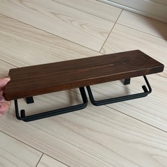 天然木　トイレットペーパーホルダー　2連の画像