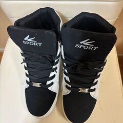 スニーカー メンズ プリント レザーシューズ レースアップ フラットシューズ カジュアル⑧の画像