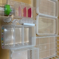 冷蔵庫収納　キッチン雑貨　収納　片付け　事務用品　100均　書類整理　プラスチックボックスの画像