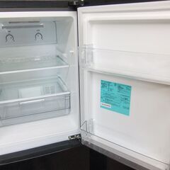 Haier 冷蔵庫 2021年製 JR-NF148B 148L ブラック 2ドア ノンフロン 右開き 中古の画像