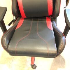 高■14473■ニトリ ゲーミングチェア GM701 ブラック レッド 椅子 イス オフィスチェア デスクチェアの画像