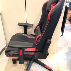 高■14473■ニトリ ゲーミングチェア GM701 ブラック レッド 椅子 イス オフィスチェア デスクチェアの画像