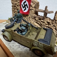 ドイツ陸軍キューベルワーゲン1/35ジオラマの画像