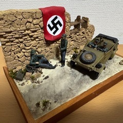 ドイツ陸軍キューベルワーゲン1/35ジオラマの画像