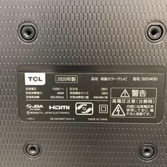 32型テレビ TCL 2020年 32D400 テレビ 参考価格29,480円【安心の3ヶ月保証】🚚自社配送時💳代引き可🚚(現金、クレジット、スマホ決済対応) の画像
