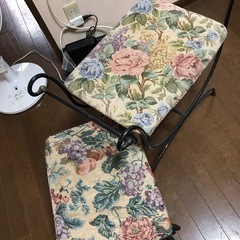 猫脚 スツール オットマンセットの画像