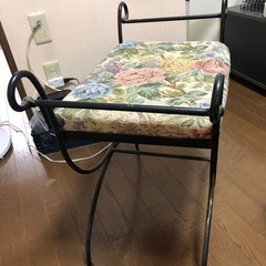 猫脚 スツール オットマンセットの画像