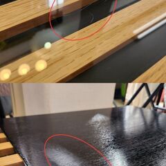 ARMONIA XILO ／アルモニア サイロ ガラス天板×木製天版 ローテーブル センターテーブル リビングテーブル ハーフガラス天板 ■横幅120×奥行57×高さ32cm ■近隣配送無料 買取帝国 朝霞店の画像