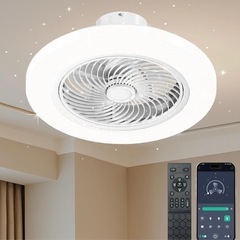 ②新品　シーリングファンライト 天井照明 星空効果 5枚羽根 4...