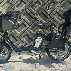 電動アシスト自転車　Panasonic 3人の画像