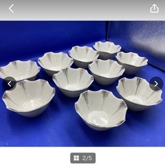 ★まとめ売り★　食器　和食器　中古　現状品　有田　有田焼　？　小鉢　金彩　直径10.5㎝　10皿　皿　ホワイト　お洒落　＊B214-6＊の画像