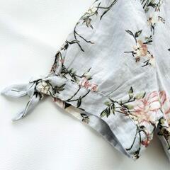 【ZARA WOMAN】フロ－ラルプリントワンピ－ス リネン100 サイズLの画像