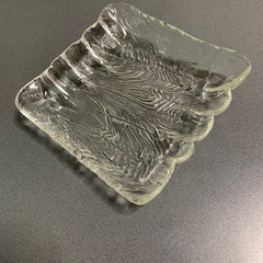 クリスタルプレート ガラス製　盛り皿　スクエアの画像