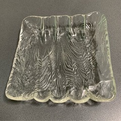 クリスタルプレート ガラス製　盛り皿　スクエアの画像