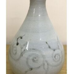 近代 三島鉄絵 唐草文小瓶 共箱の画像