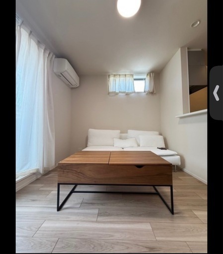 幅110 リフティングテーブル 昇降式鉄脚 木製 オーク