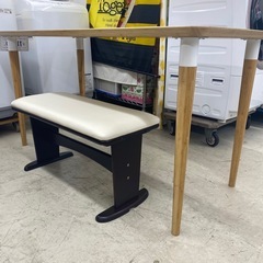 イケア　4人用　ダイニングセット　机：幅140×奥65×高73.5cm 　ベンチ:幅75×奥33×高40cm 　椅子：幅49×奥40×高76cm　リサイクルショップ　朝霞市　ケイラック朝霞田島店　志木市　和光市　GM375の画像