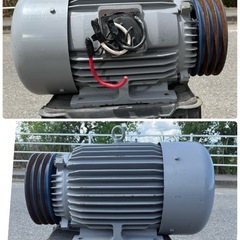 東芝　TOSHIBA トウシバ　全閉モーター　モーター　FBK TIKK 三相200v 15kw 6p シャフト約48mm 重さ100kg超の画像