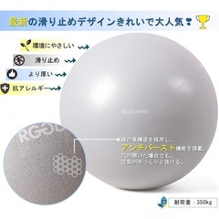 バランスボール ホワイト 55cm空気入れポンプ付きの画像