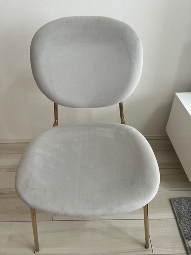 フランフラン　ベル チェア 2 グレー×ゴールド