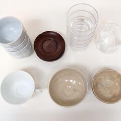 茶碗 コップ 湯のみ コースター ガラスコップの画像