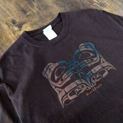 GILDAN インディアン・アート プリントTシャツ ブラウン サイズ：M 半袖 ネイティブ オールド ヴィンテージ ギルダン 札幌市 中央区 南12条の画像