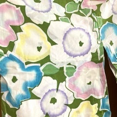 朝顔　浴衣　花柄　子供　レディースの画像