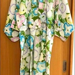 朝顔　浴衣　花柄　子供　レディースの画像