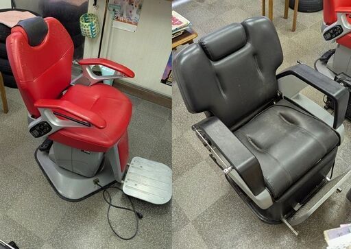 【2台セット】新明和/床屋椅子/バーバーイス/散髪屋/業務用/理容室/美容