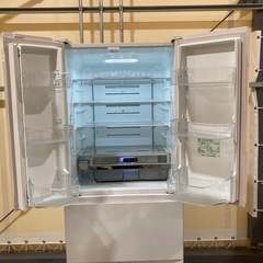 【訳あり特価品 / ファミリー向け】 簡易清掃 東芝 ６ドア冷蔵庫 大容量426L GR-K460FD 自動製氷 ルネキャット光触媒  幅65cmの画像