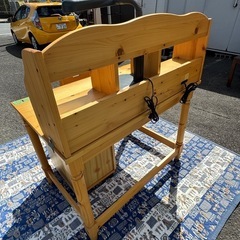値引しました✴︎学習木製机セット(中古)美品！✴︎No.1の画像