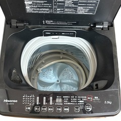 ハイセンス　全自動洗濯機　HW-G55E7KK 2021年製　5.5kgの画像