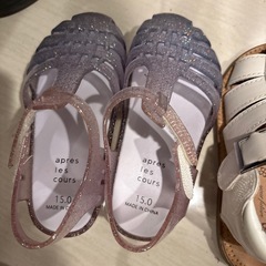 美品！キラキラサンダル、白サンダル　二点セットの画像