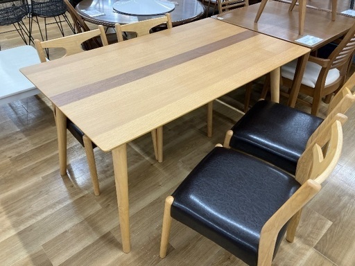 【軽トラ90分貸し出しサービス】サンウッディ　ソールモデル　ダイニング5点セット