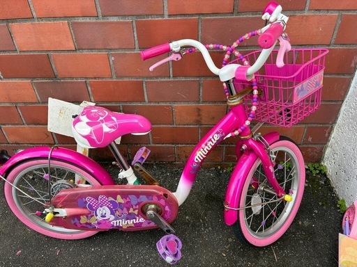 子供用自転車　16インチ　補助輪付き　ディズニー