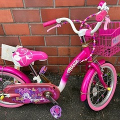 子供用自転車　16インチ　補助輪付き　ディズニー