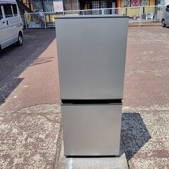 アクア　２ドア冷蔵庫　AQR-14PBK　グレー色　135L『中古美品』2024年式の画像
