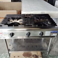 マルゼン　RGT-0963C　３口ガステーブル　都市ガス『中古使用感あり』2015年式の画像