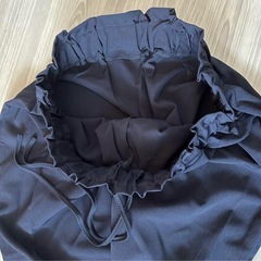未使用　ワイドパンツ　ネイビー　XL　カジュアル　ゆったり　ウエストゴム　紐　紺の画像