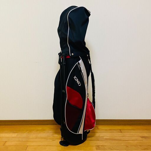 ゴルフセット IGNIO イグニオ キャディーバッグ 10型 6分割 自立スタンド付 mega ドライバー 1番 10.5° TOP FLITE TOUR アイアン 3番 4番 5番 6番 7番 8番 9番 ウェッジ P ピッチング S サンド DUNLOP ダンロップ GL-28P パター