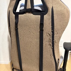 IODOOS ゲーミング座椅子 ゲーミングチェア 175度リクライニング ハイバック 可動肘 ヘッドレストランバーサポート付き 2Dアームレスト クッション 360度回転台 布地 ブラウンｘべジュー 261AAAの画像